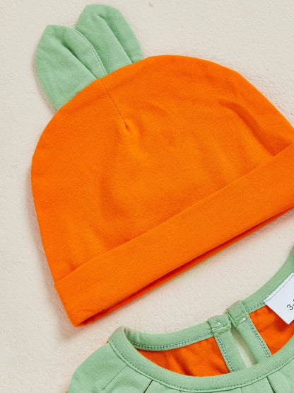 Pumpkin Baby Romper Set – Long Sleeve Halloween Outfit (0–18M)