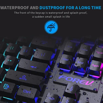 RGB Backlit Mechanical Gaming Keyboard & Mouse Set – Waterproof, Ultra-Responsive, and Built for Gamers & Workstations