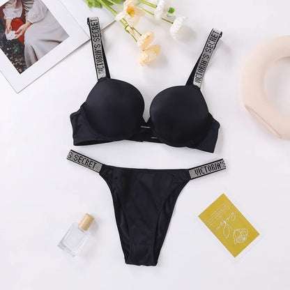 Classic Women's Fashion Lingerie Set Sexy Breathable Soft Versatile Shapewear Victoria's Secret Sexy Lingerie Bra and Panty Set