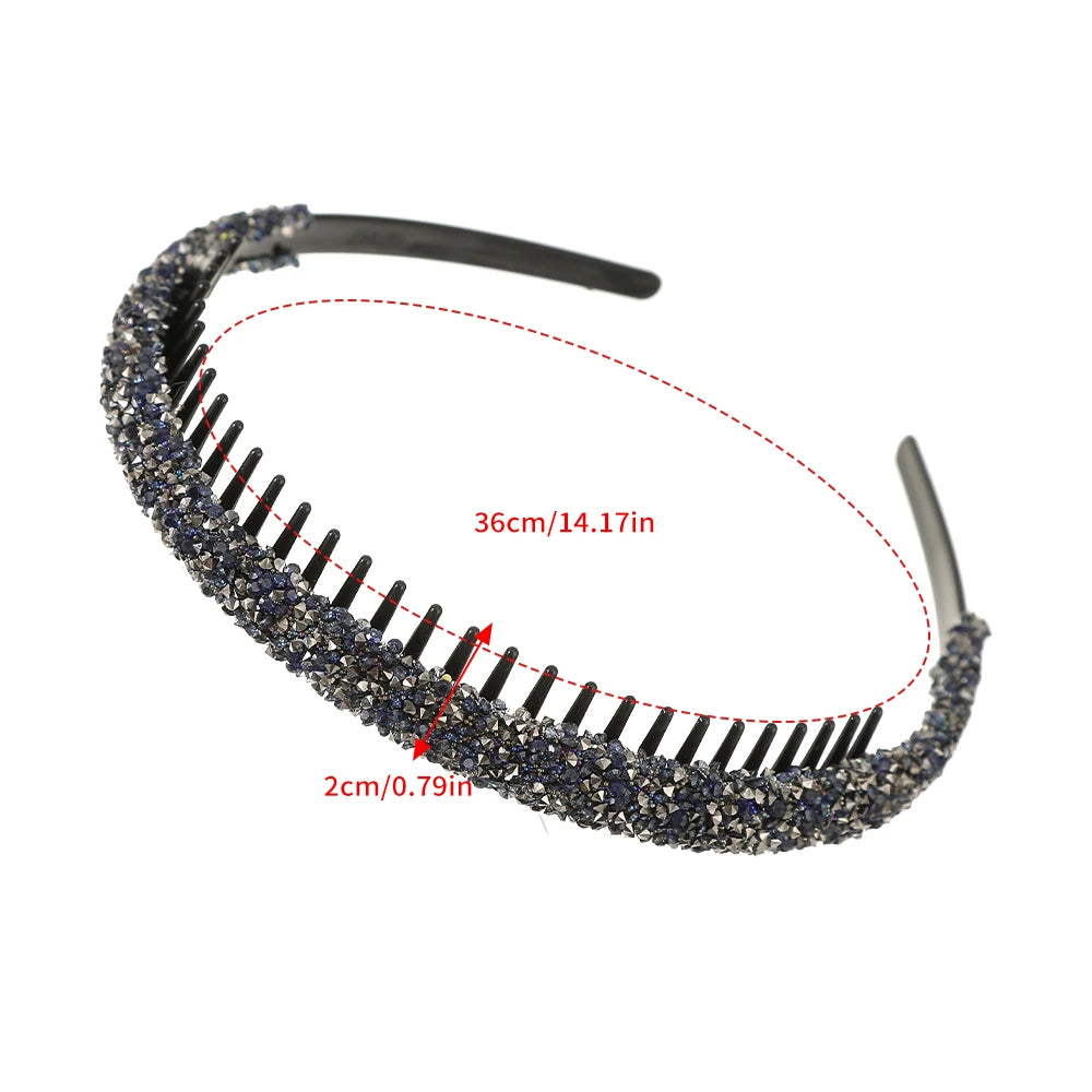Shine On: Luxe Rhinestone Non-Slip Hair Hoops for Effortless Glam