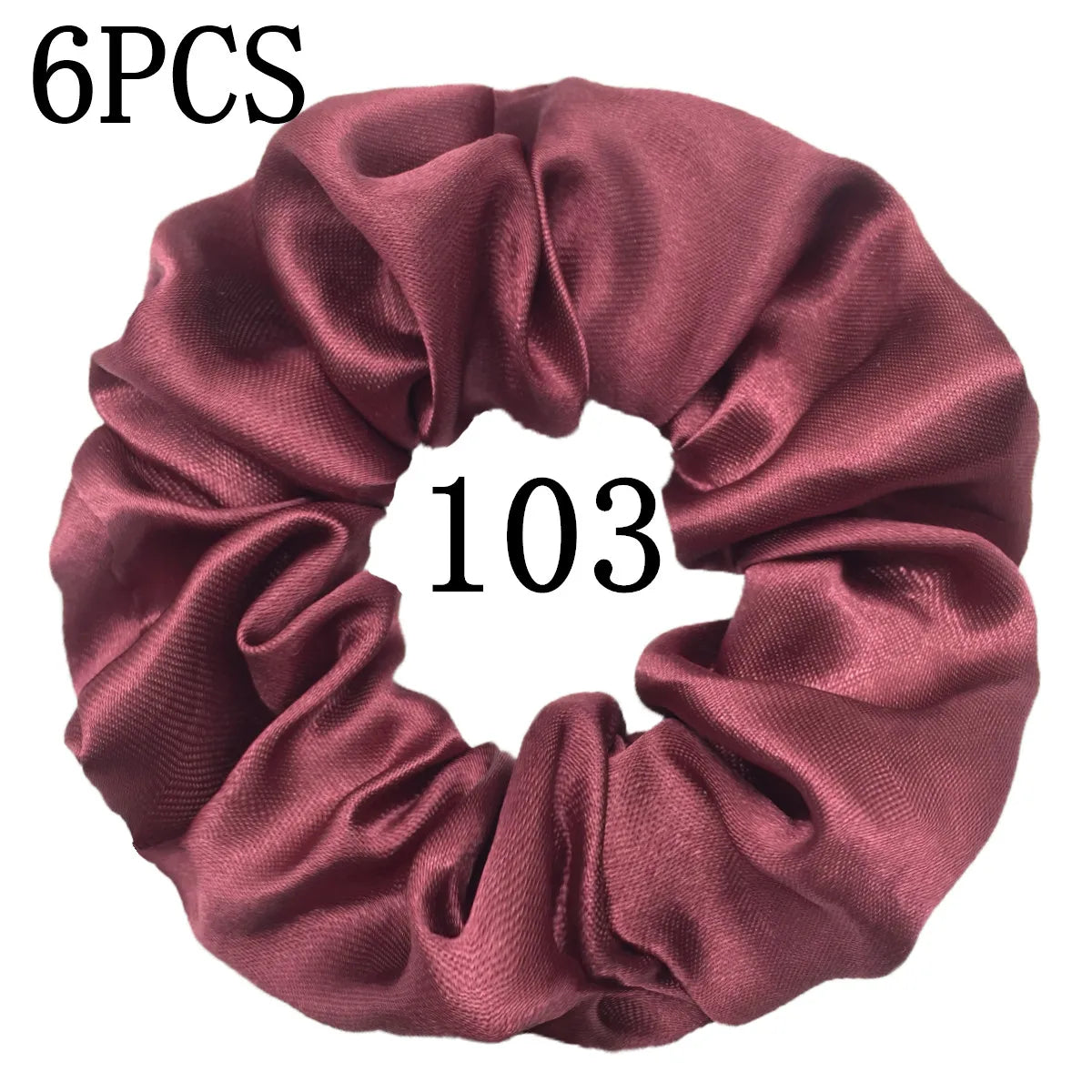 6-Pack Luxury Satin Scrunchies — Soft Silk-Like Hair Ties for Everyday Beauty & Self-Care