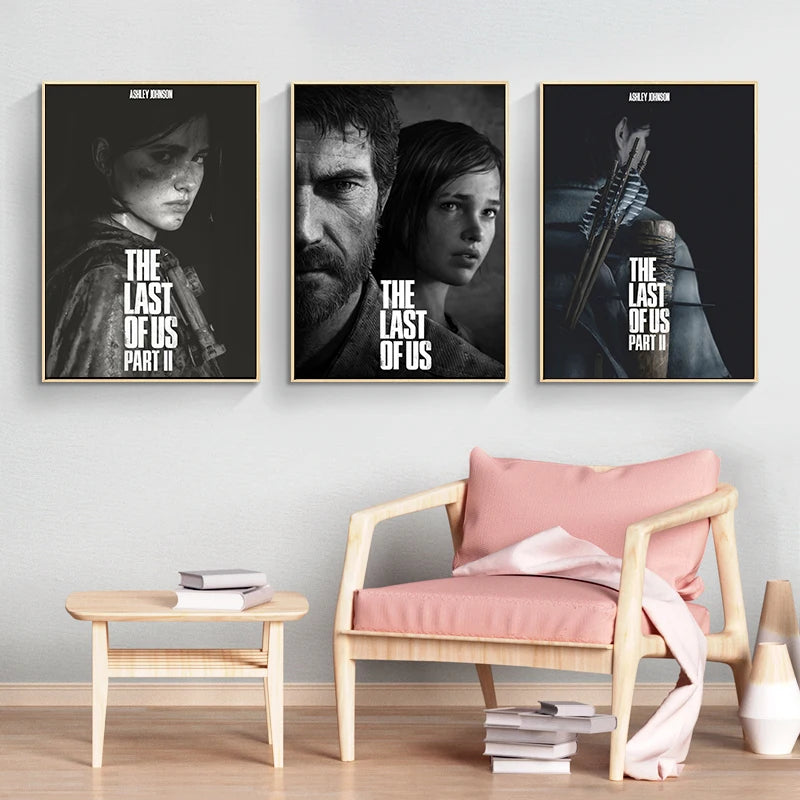 The Last of Us 2023 Canvas Art - Ellie Gaming Aesthetic for Gamer Room Decor