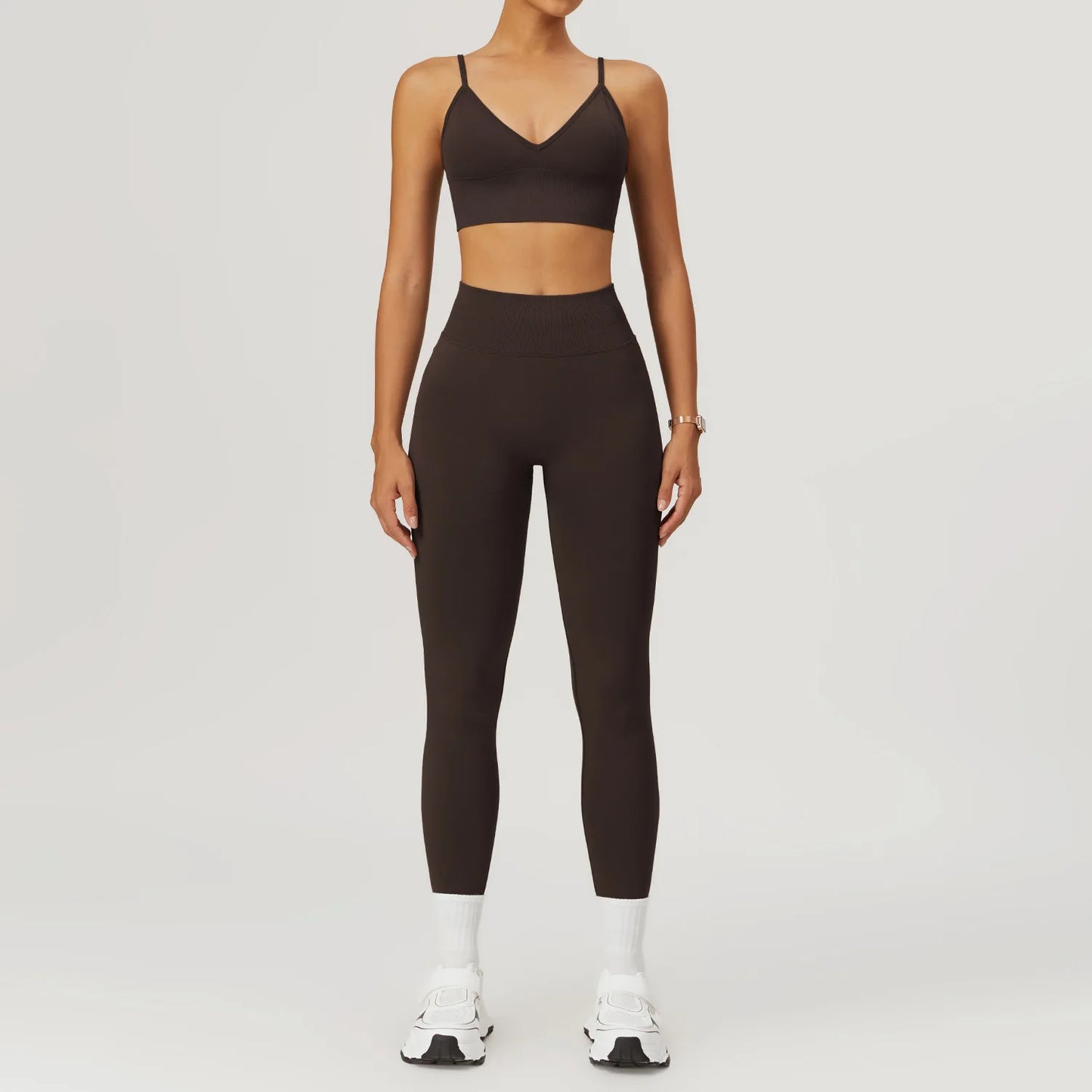 Fit & Fierce 2-Piece Yoga Set – Seamless Sports Bra & High-Waist Leggings for Maximum Comfort & Support