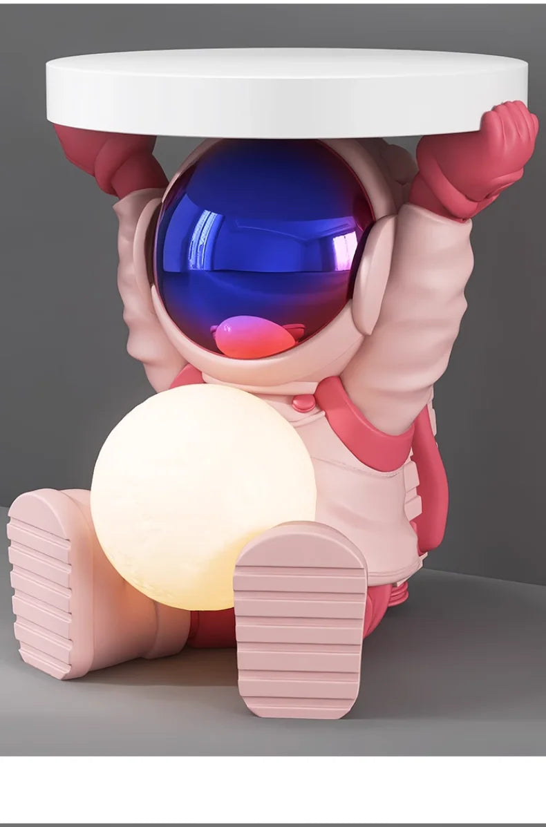 Astronaut Floor Coffee Table Home Accessories Nightstand Smart Furniture Sofa Beside Ornament Children's Room Decorative Lamps