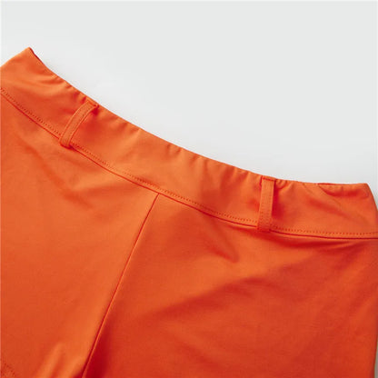 Y2K Velma-Inspired Cosplay Set – Long Sleeve Crop Top & Pleated Mini Skirt