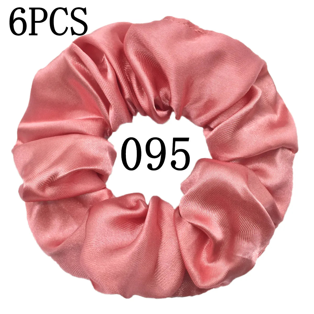 6-Pack Luxury Satin Scrunchies — Soft Silk-Like Hair Ties for Everyday Beauty & Self-Care
