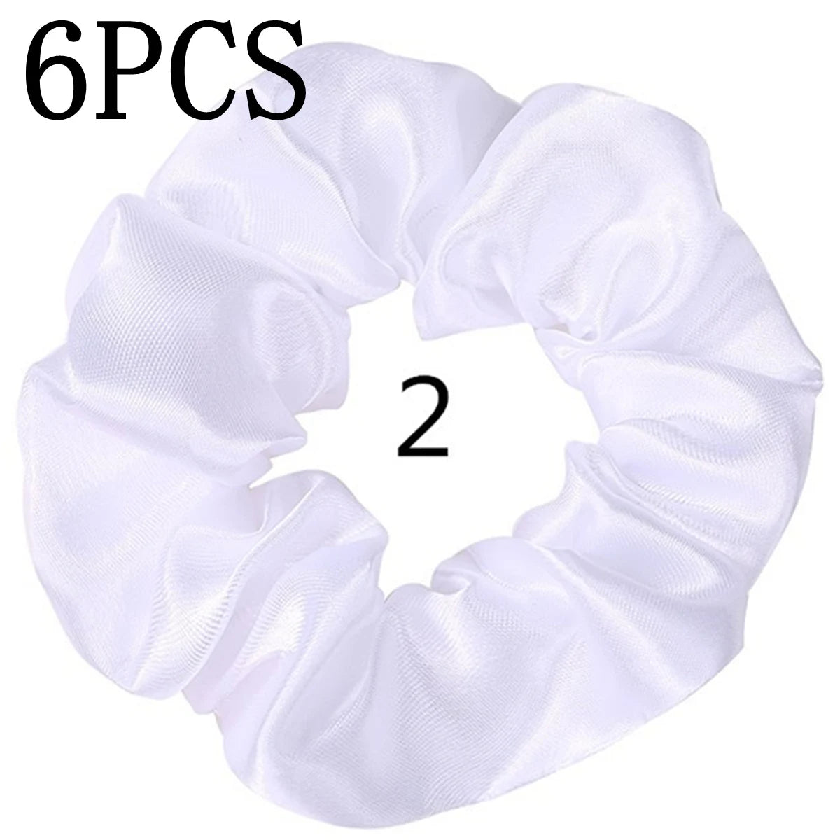 6-Pack Luxury Satin Scrunchies — Soft Silk-Like Hair Ties for Everyday Beauty & Self-Care