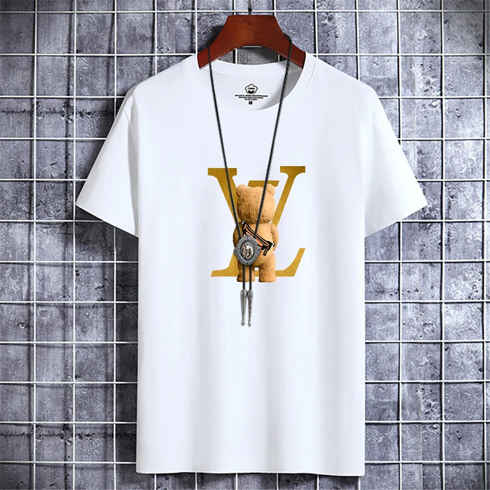 Retro Bear Luxe Tee – Vintage Y2K Streetwear Vibes