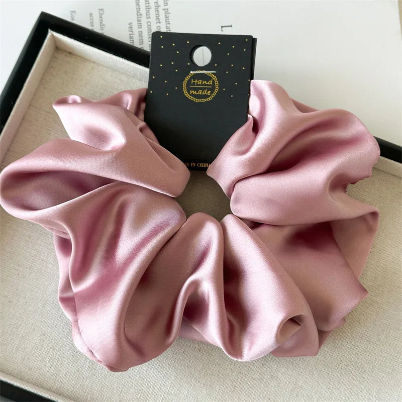 Luxury Satin Beauty Scrunchies — Soft Silk-Like Hair Ties for Everyday Glam