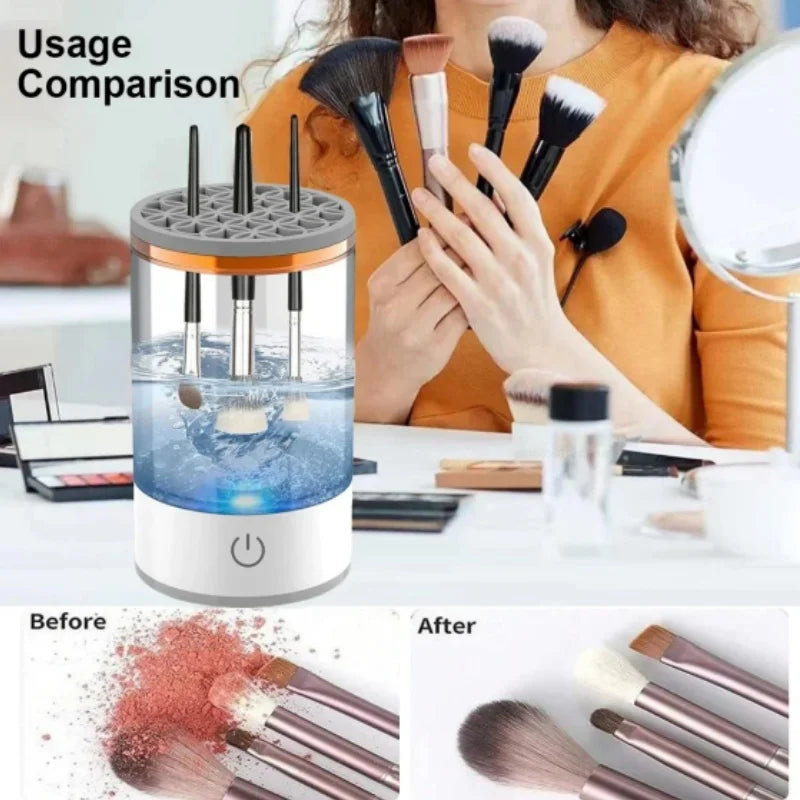 GlowSpin™ 3-in-1 Electric Makeup Brush Cleaner & Dryer Stand