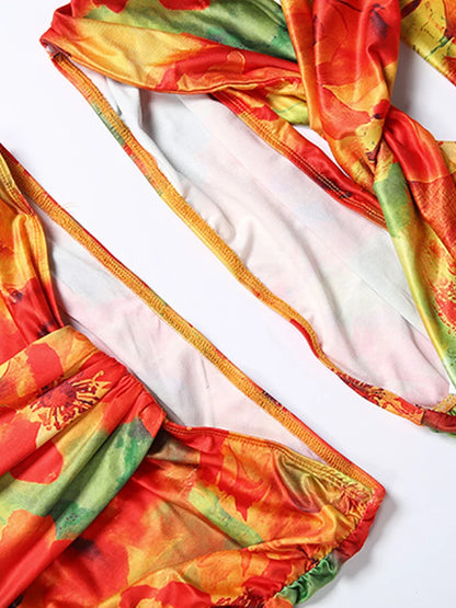 Sunset Heat Off-Shoulder Two-Piece Set (Crop Top + Maxi Skirt)