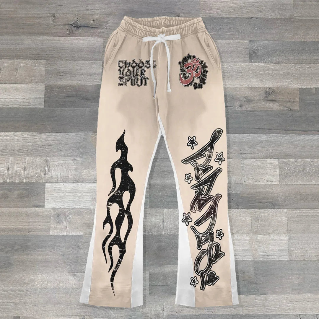 Y2K 3D Print Loose Trousers – Vintage Streetwear Sweatpants