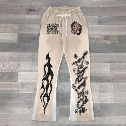 Y2K 3D Print Loose Trousers – Vintage Streetwear Sweatpants