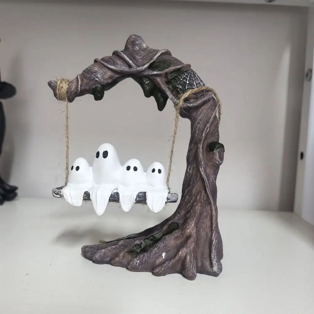 Halloween Themed Halloween Swing Ghost Ornament Handicraft Model Spooky Ghosts Decor Collectible Statue