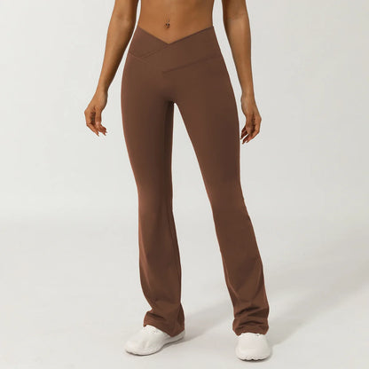 FlareFit Women's High-Waist Bell Bottom Yoga Pants – Quick-Dry Gym & Fitness Leggings