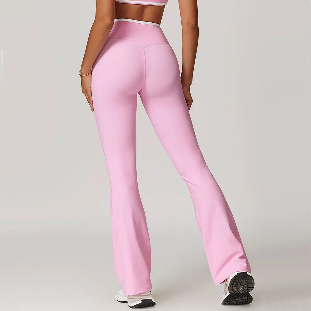 Lift & Shape Bell-Bottom Yoga Leggings | High-Waist Push-Up Fitness Pants for Women