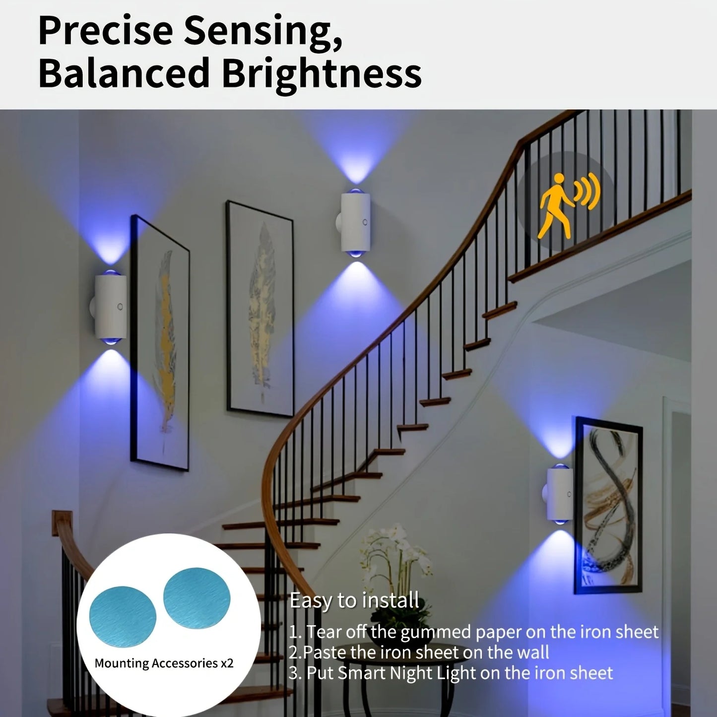 Smart Motion-Sensing LED Night Light – Rechargeable RGB Gradient & Magnetic Ambient Lamp for Home