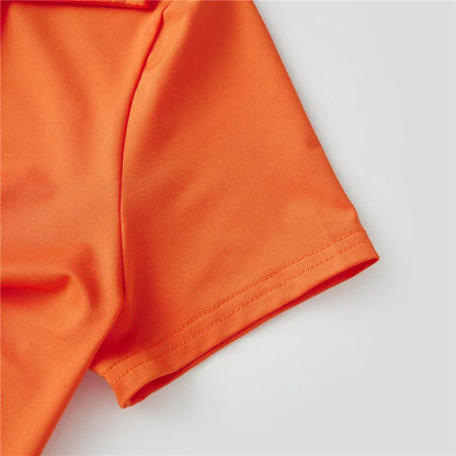 Y2K Velma-Inspired Cosplay Set – Long Sleeve Crop Top & Pleated Mini Skirt