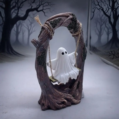 Halloween Themed Halloween Swing Ghost Ornament Handicraft Model Spooky Ghosts Decor Collectible Statue
