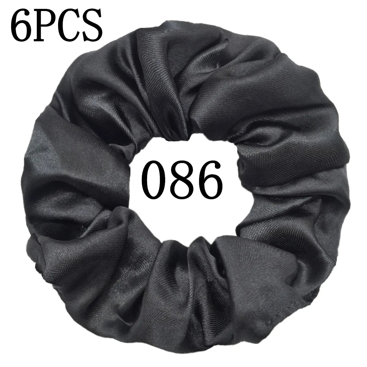 6-Pack Luxury Satin Scrunchies — Soft Silk-Like Hair Ties for Everyday Beauty & Self-Care