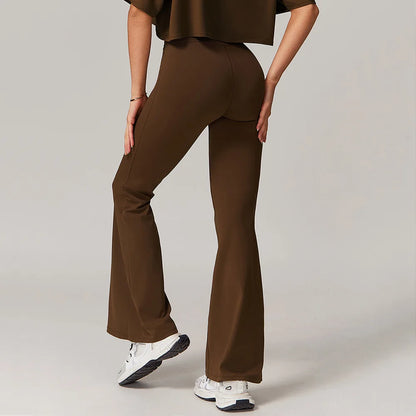 CurveFlow Flare Leggings – High Waist Bell-Bottom Yoga Pants for Gym, Chill & Everything In-Between