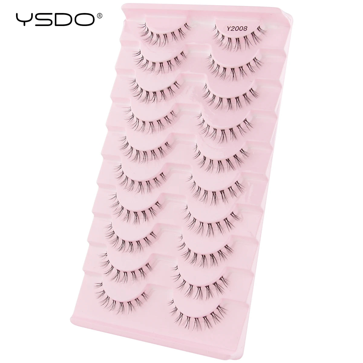 YSDO Half Lash Collection – 3 or 10 Pairs Natural Cat Eye 3D Faux Mink Lashes (Lightweight, Reusable, Soft Glam Finish)