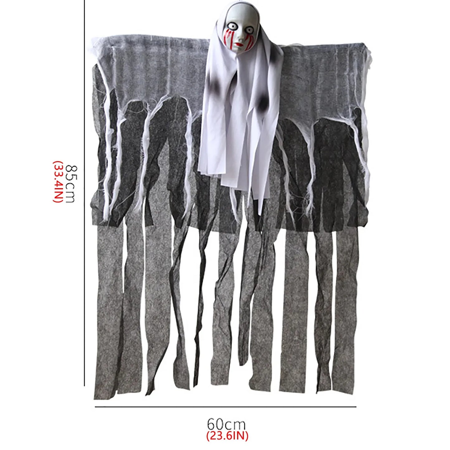 Halloween Hooded Female Skeleton Haunted House Hanging Ornament Halloween Scene Layout Decorations Festival Decorative Supplies