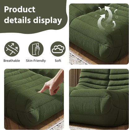 Bean Bag Chair, Fireside Chair, Large Bean Bag Chair for Adults, Bean Bag Chairs for Teens with High-Resilience Foam, Non-Slip