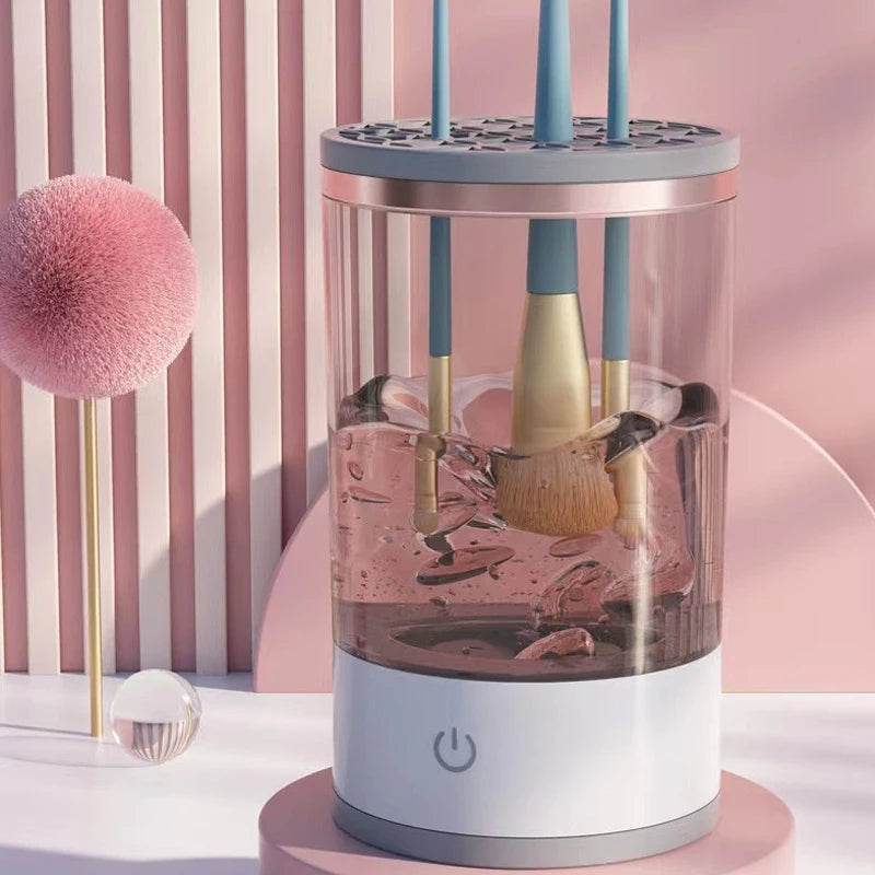 FlawlessSpin™ Electric Makeup Brush Cleaner – One-Click Deep Clean for All Brushes