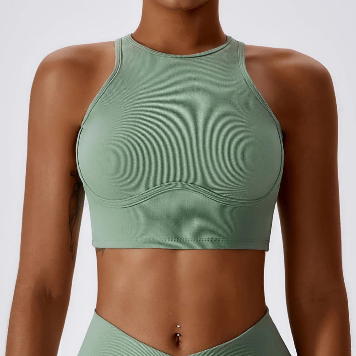 Sculpt & Slay Push-Up Sports Bra – Shockproof Support for Workout & Yoga