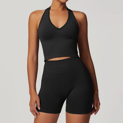 Seamless Confidence: 2-Piece Yoga & Fitness Set for Women - Sports Bra & Leggings