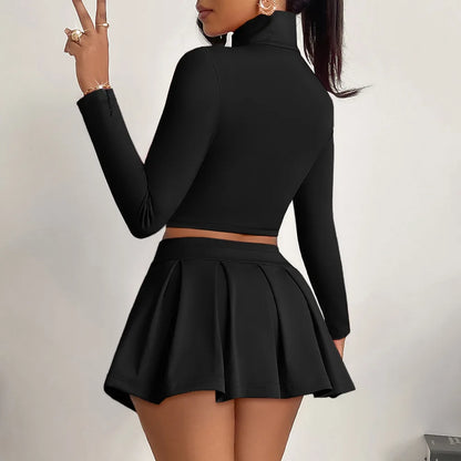Sweet Rush Zip Jacket & Mini Skirt Set.