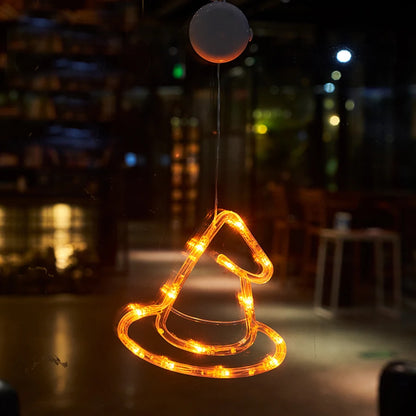 Halloween Lantern Festival Party Decoration Ghost Lantern Pumpkin Hanging Lantern Spider Web LED Suction Cup Lamp