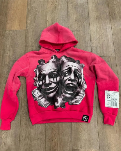 Urban Chaos Y2K Tracksuit – Hot Pink & Black Graphic Streetwear Set