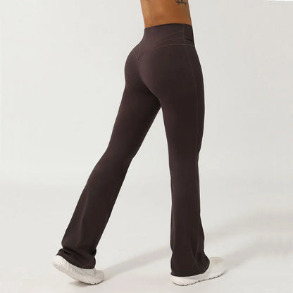 FlareFit Women's High-Waist Bell Bottom Yoga Pants – Quick-Dry Gym & Fitness Leggings
