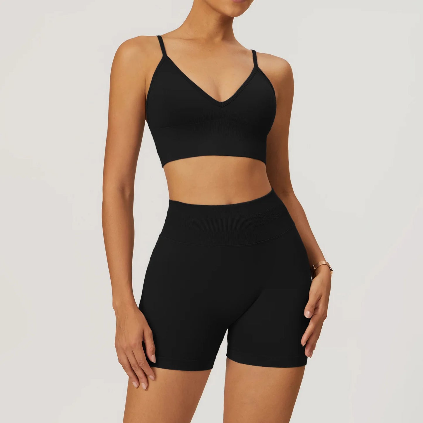 Fit & Fierce 2-Piece Yoga Set – Seamless Sports Bra & High-Waist Leggings for Maximum Comfort & Support