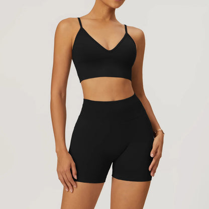 Fit & Fierce 2-Piece Yoga Set – Seamless Sports Bra & High-Waist Leggings for Maximum Comfort & Support