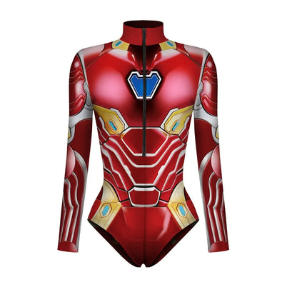 Heroic Cosplay Swimsuit – 3D Printed Superhero Bodysuit for Women