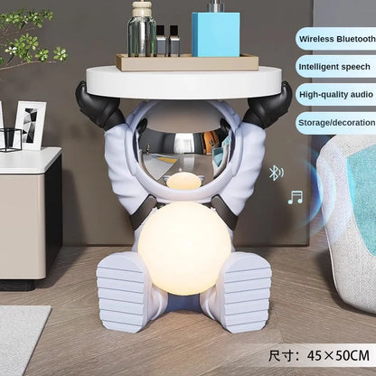 Astronaut Floor Coffee Table Home Accessories Nightstand Smart Furniture Sofa Beside Ornament Children's Room Decorative Lamps