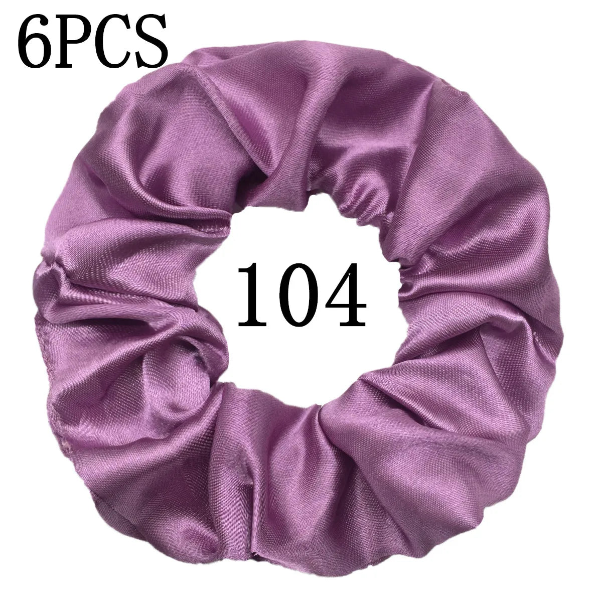 6-Pack Luxury Satin Scrunchies — Soft Silk-Like Hair Ties for Everyday Beauty & Self-Care