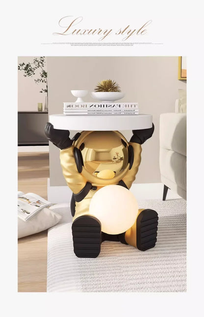 Astronaut Floor Coffee Table Home Accessories Nightstand Smart Furniture Sofa Beside Ornament Children's Room Decorative Lamps
