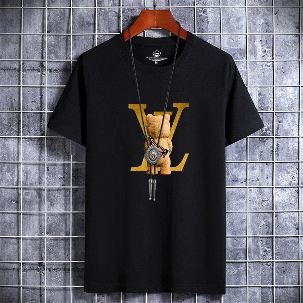 Retro Bear Luxe Tee – Vintage Y2K Streetwear Vibes