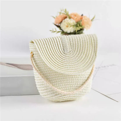 Coastal Woven Tote Bag – Summer Straw Shoulder Bag