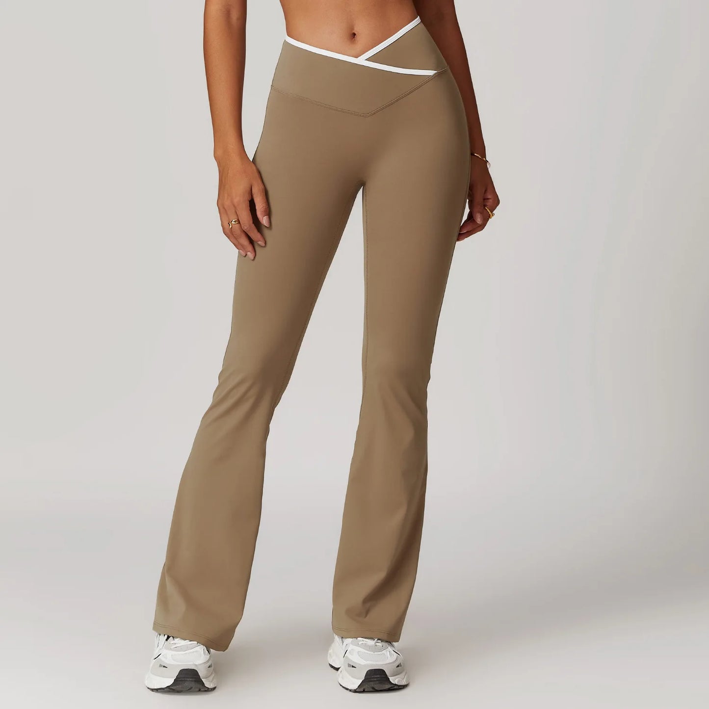 Lift & Shape Bell-Bottom Yoga Leggings | High-Waist Push-Up Fitness Pants for Women