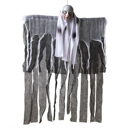 Halloween Hooded Female Skeleton Haunted House Hanging Ornament Halloween Scene Layout Decorations Festival Decorative Supplies
