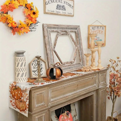 Harvest Polka Dot Pumpkin Table Runner