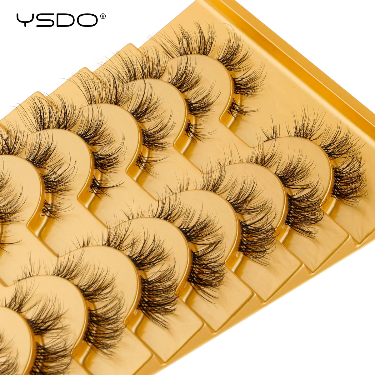 YSDO Half Lash Collection – 3 or 10 Pairs Natural Cat Eye 3D Faux Mink Lashes (Lightweight, Reusable, Soft Glam Finish)