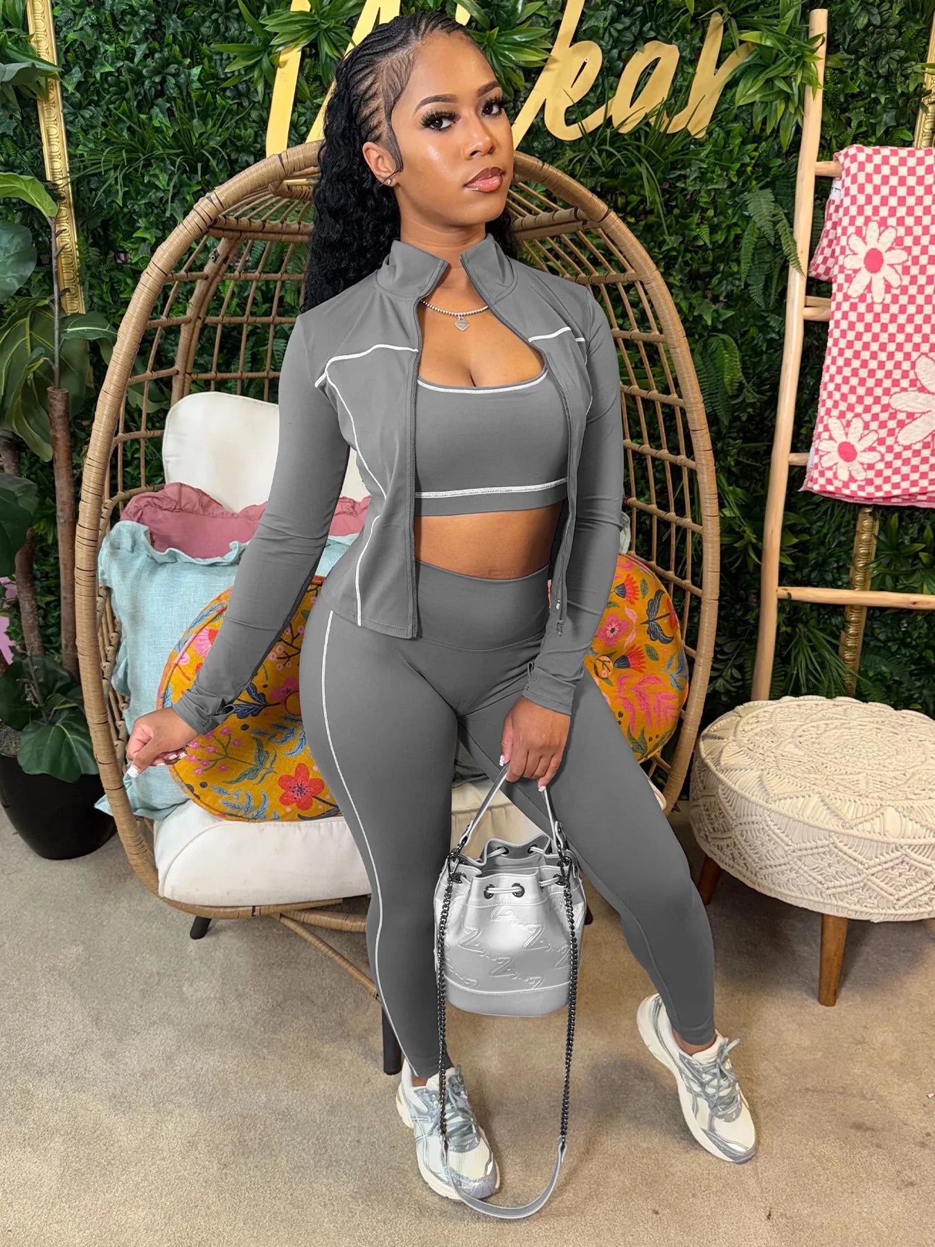 3-Piece Tracksuit – Stripe Patchwork Edition
