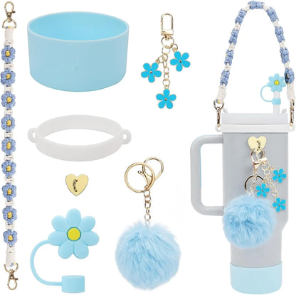✨ Ultimate Stanley Cup Accessory Kit – Handle Strap, Protective Boot & Cute Charms for 40oz Tumblers! ✨