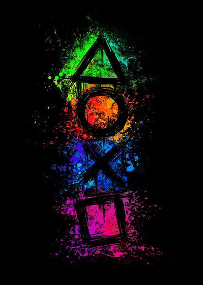 Gaming Controller Poster Modern Canvas Painting for Wall Art
